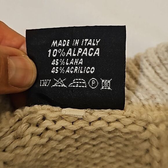 Royal faks made in Italy cable knit sweater size large - Picture 8 of 8